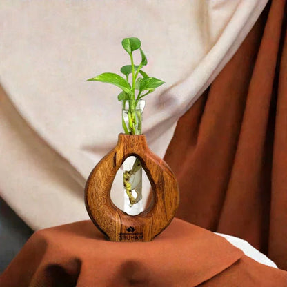 Round Wooden Planter - gruham