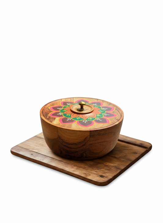 Saanjh Roti Box | Acacia Wood