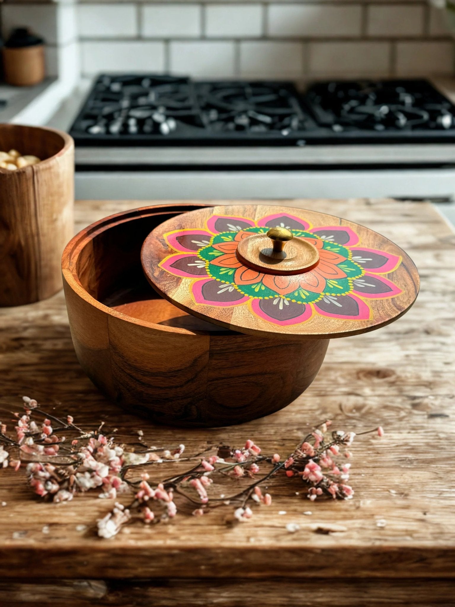 Saanjh Roti Box | Acacia Wood - gruham