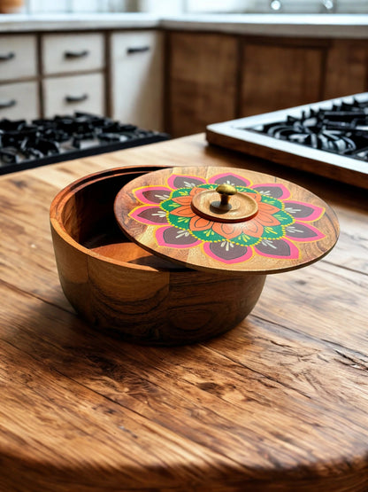 Saanjh Roti Box | Acacia Wood - gruham