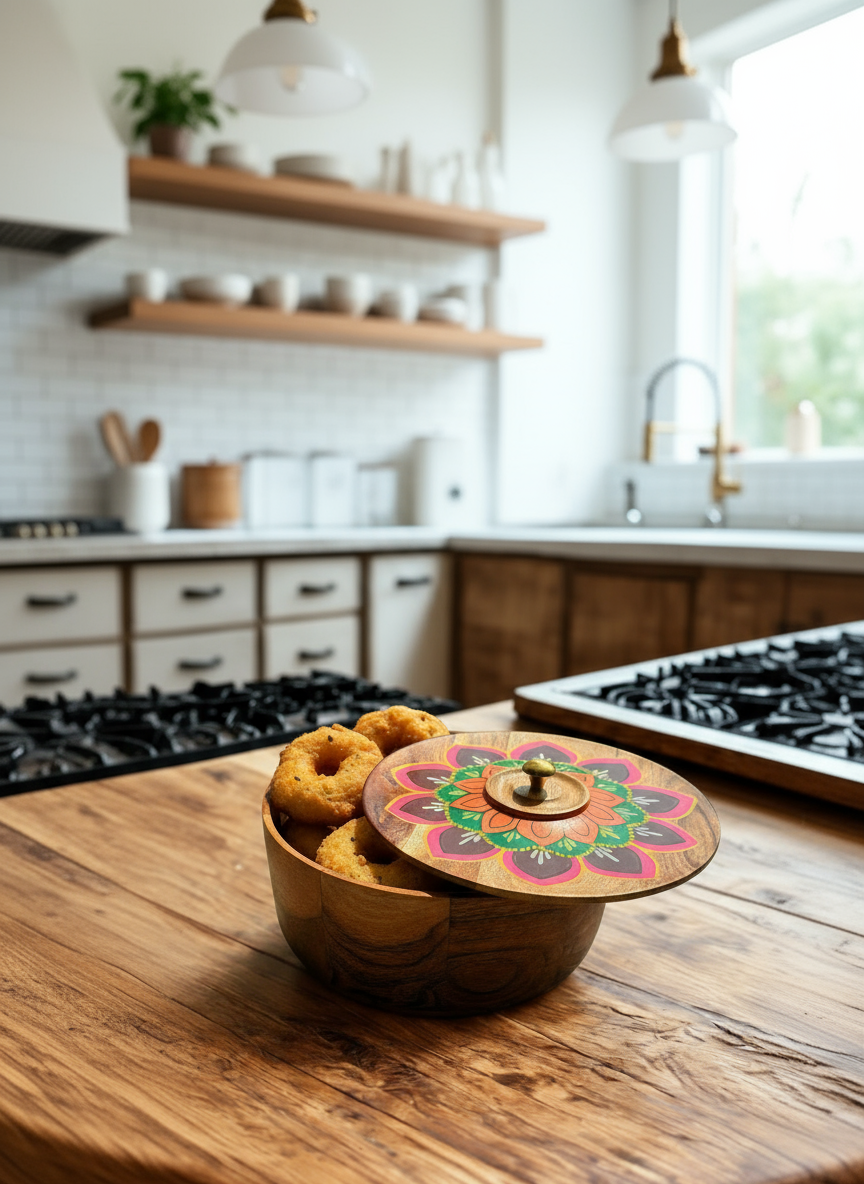 Saanjh Roti Box | Acacia Wood