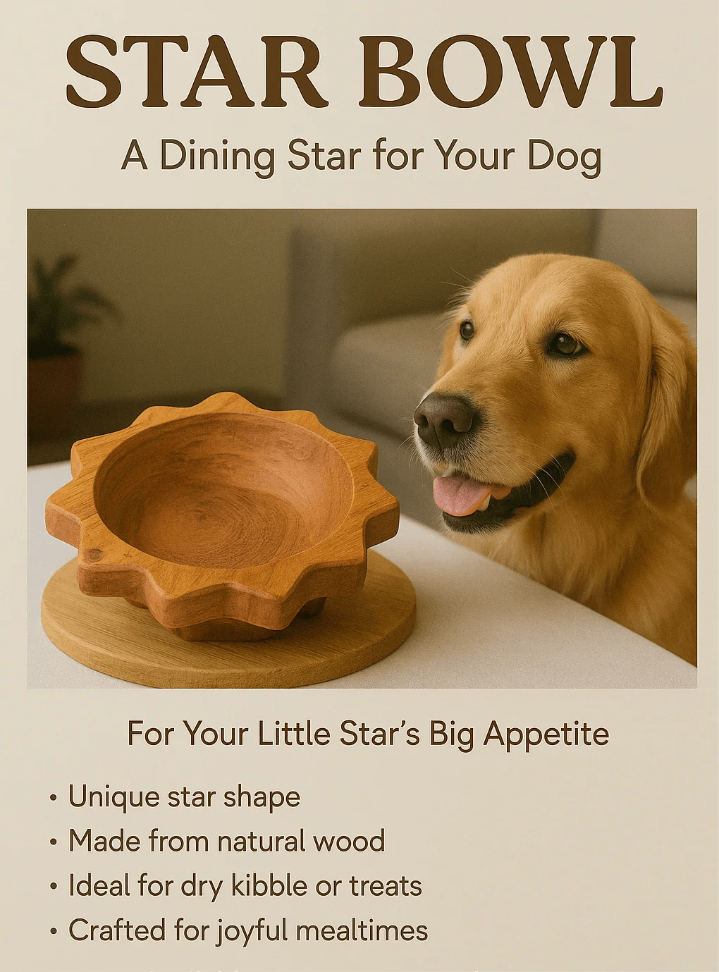 Star Shaped Wooden Bowl - gruham